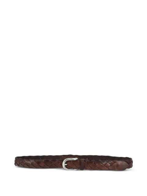 ALBERTO LUTI Treccia interwoven leather belt