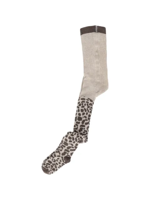 1+ In The Family intarsia-knit leopard-print tights