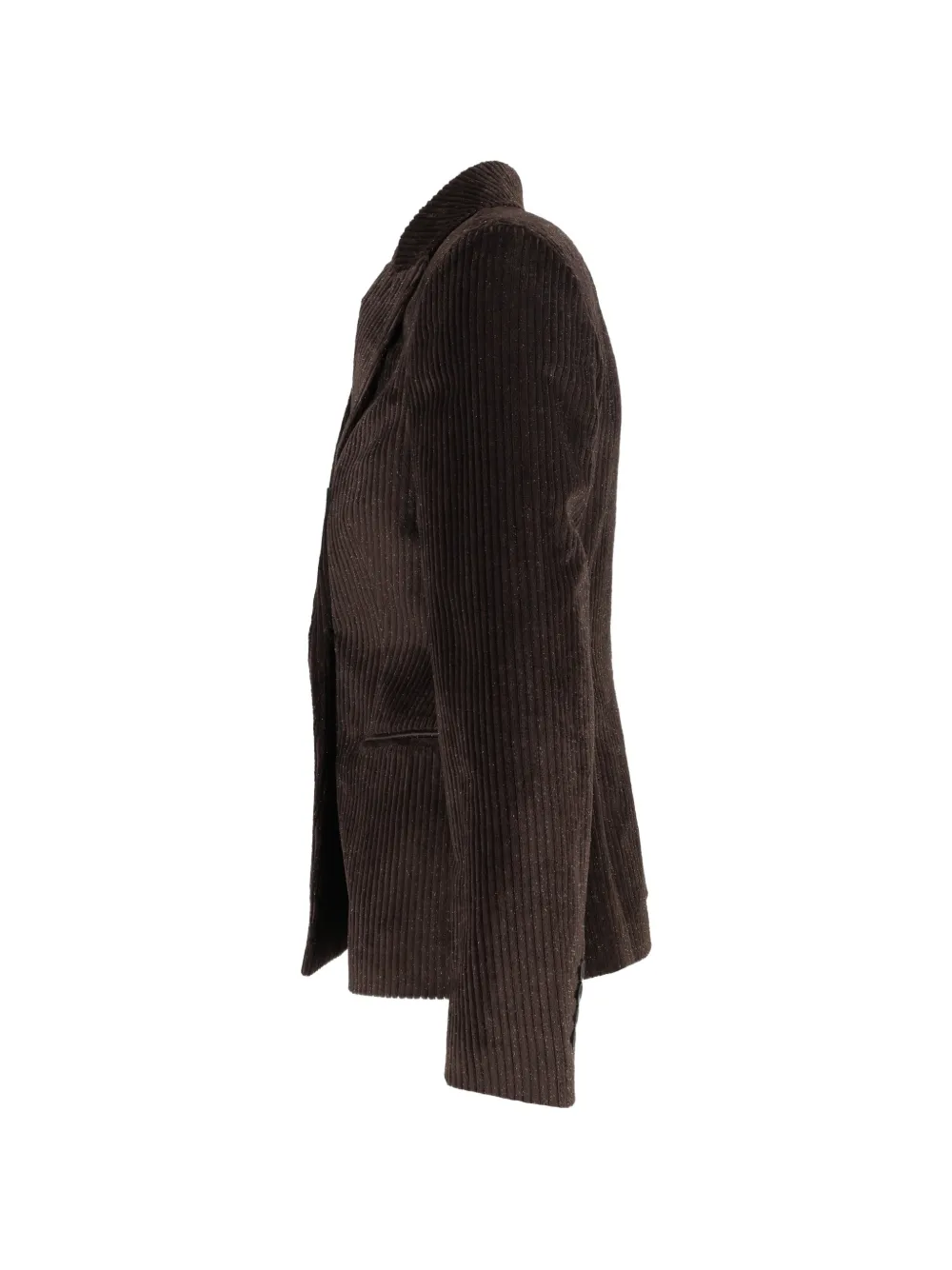 Peserico double-breasted corduroy jacket Bruin