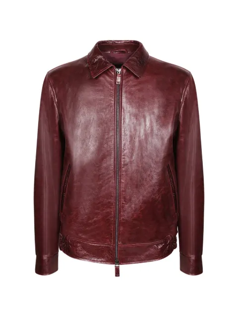 Emporio Armani zip-up leather jacket
