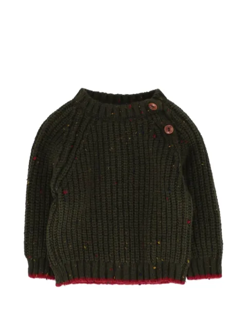 1 + IN THE FAMILY contrast-trim chunky-knit sweater