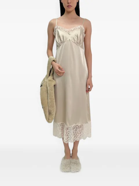 Simone Rocha lace-trim slip midi dress