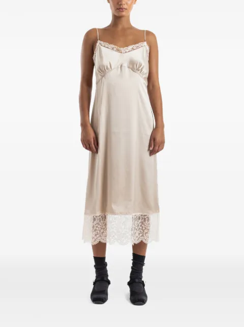 Simone Rocha lace-trim slip midi dress