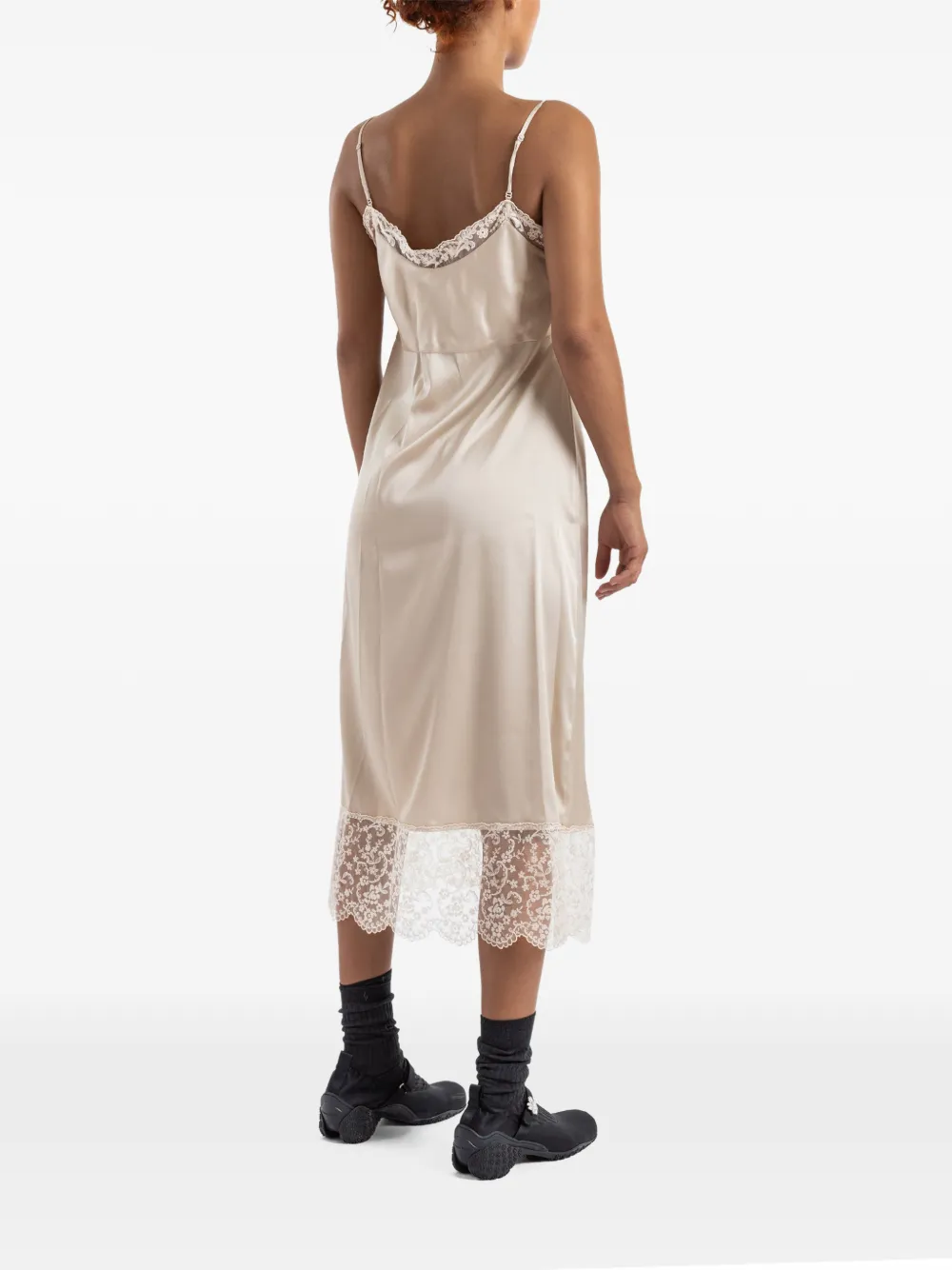 Simone Rocha Onderjurk met kant Beige
