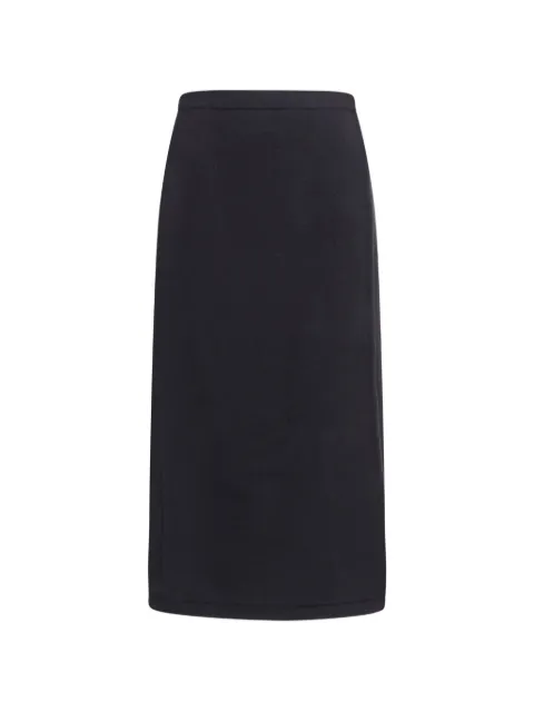 Rier fleece wool wrap midi skirt