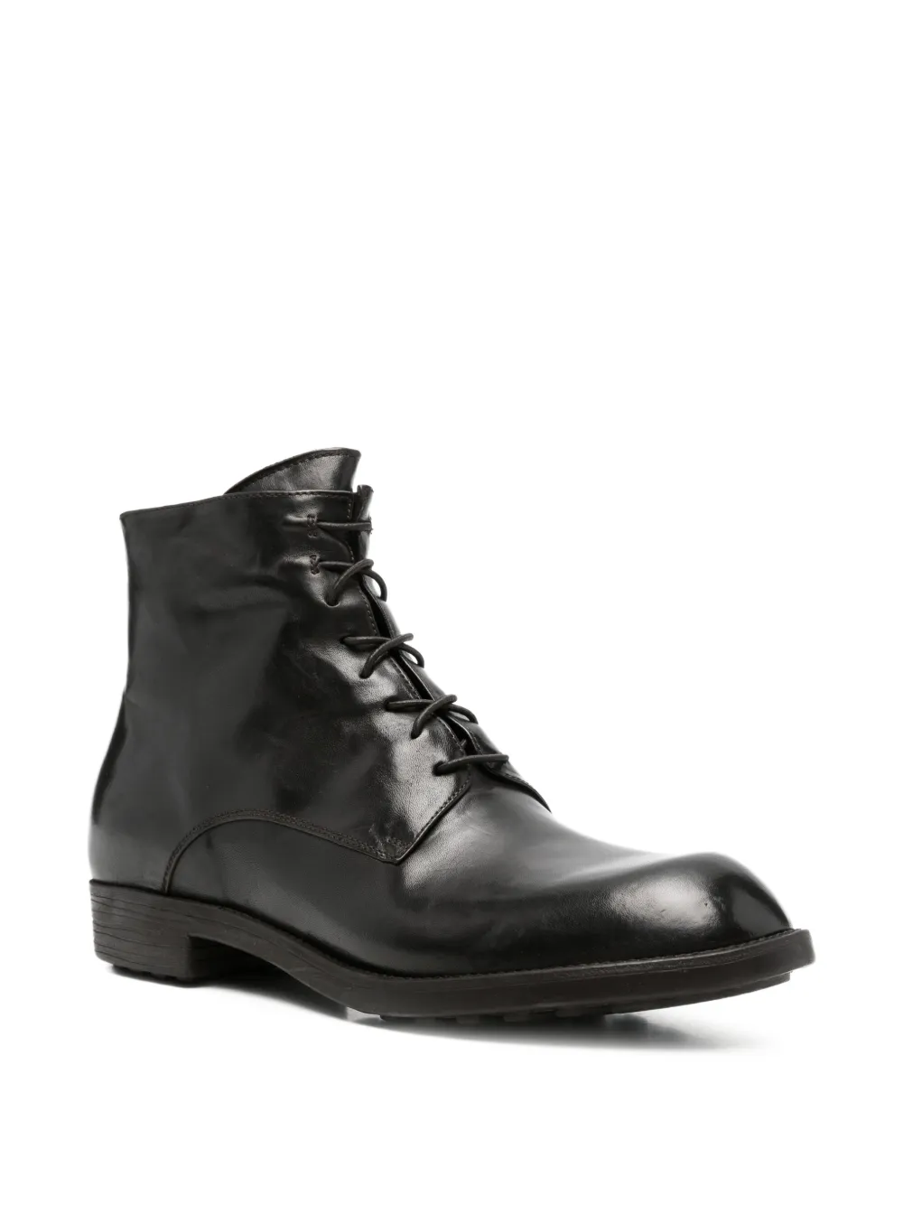 Officine Creative Diary lace-up leather ankle boots Bruin