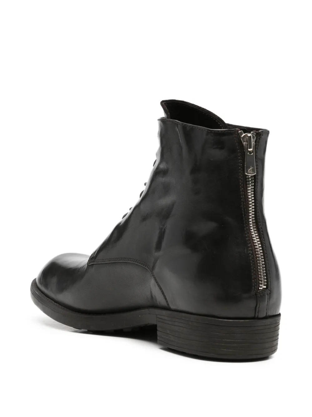 Officine Creative Diary lace-up leather ankle boots Bruin