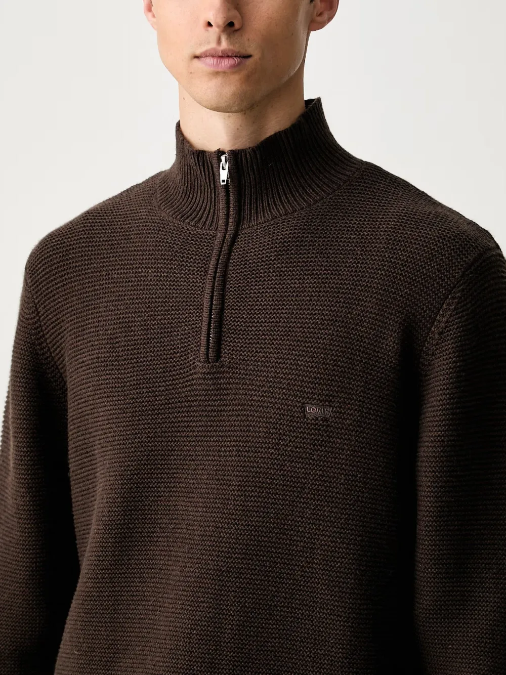 Levi's Housemark quarter-zip knitted sweater Bruin