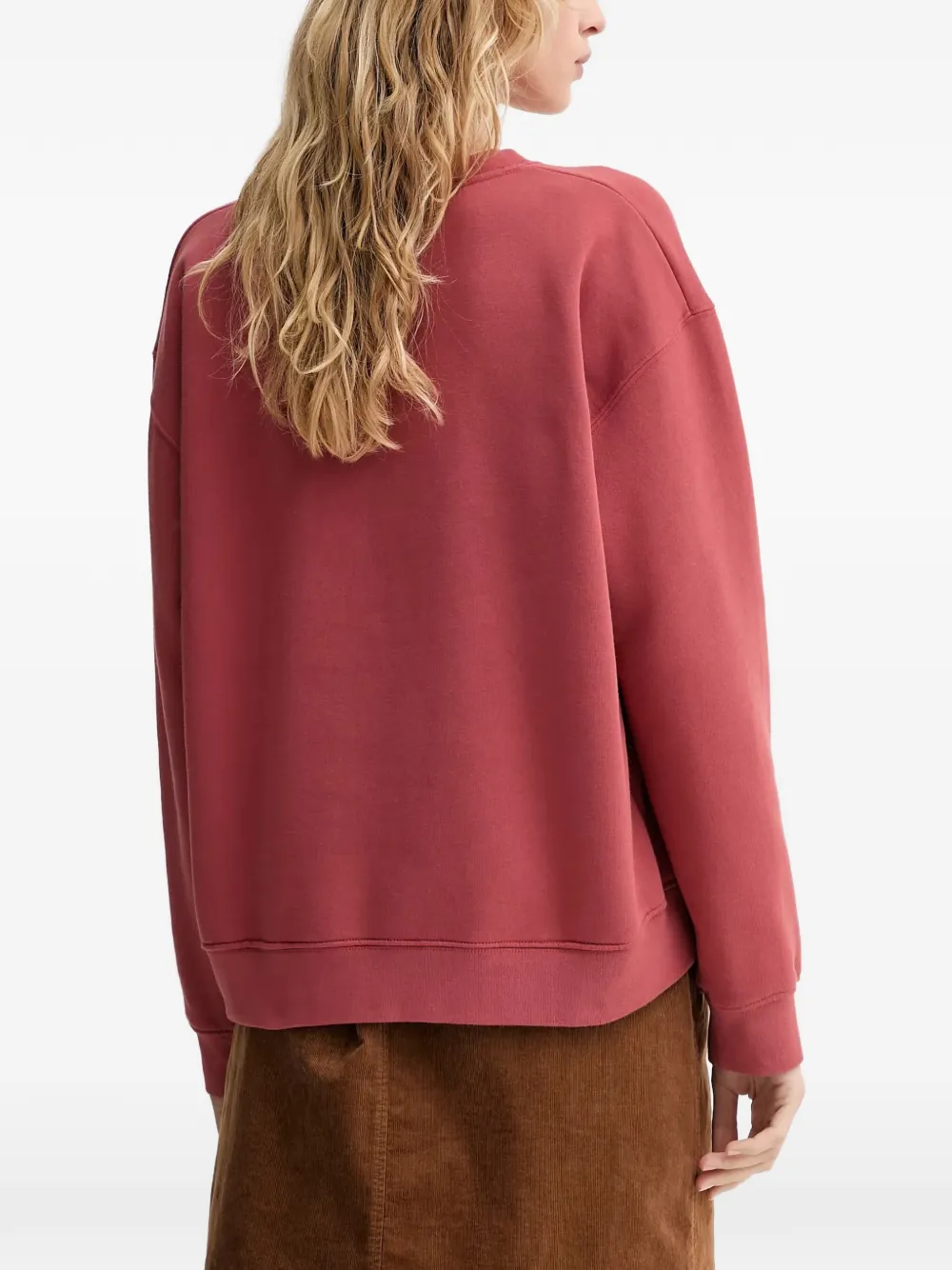 Levi's logo-patch crew-neck sweater Rood