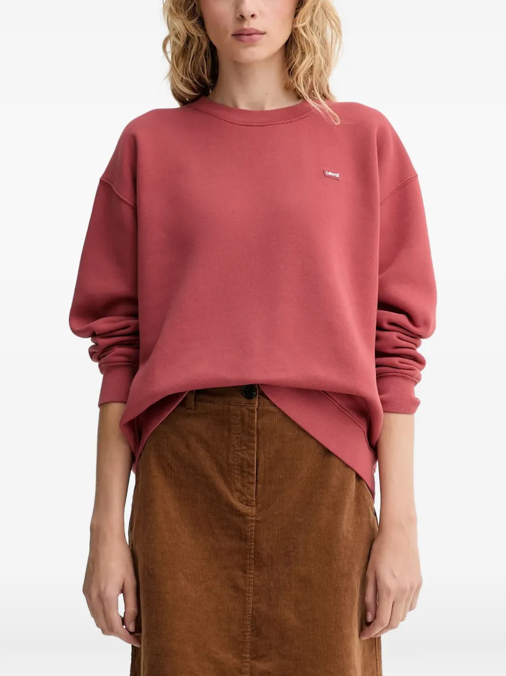 Levi's logo-patch crew-neck sweater