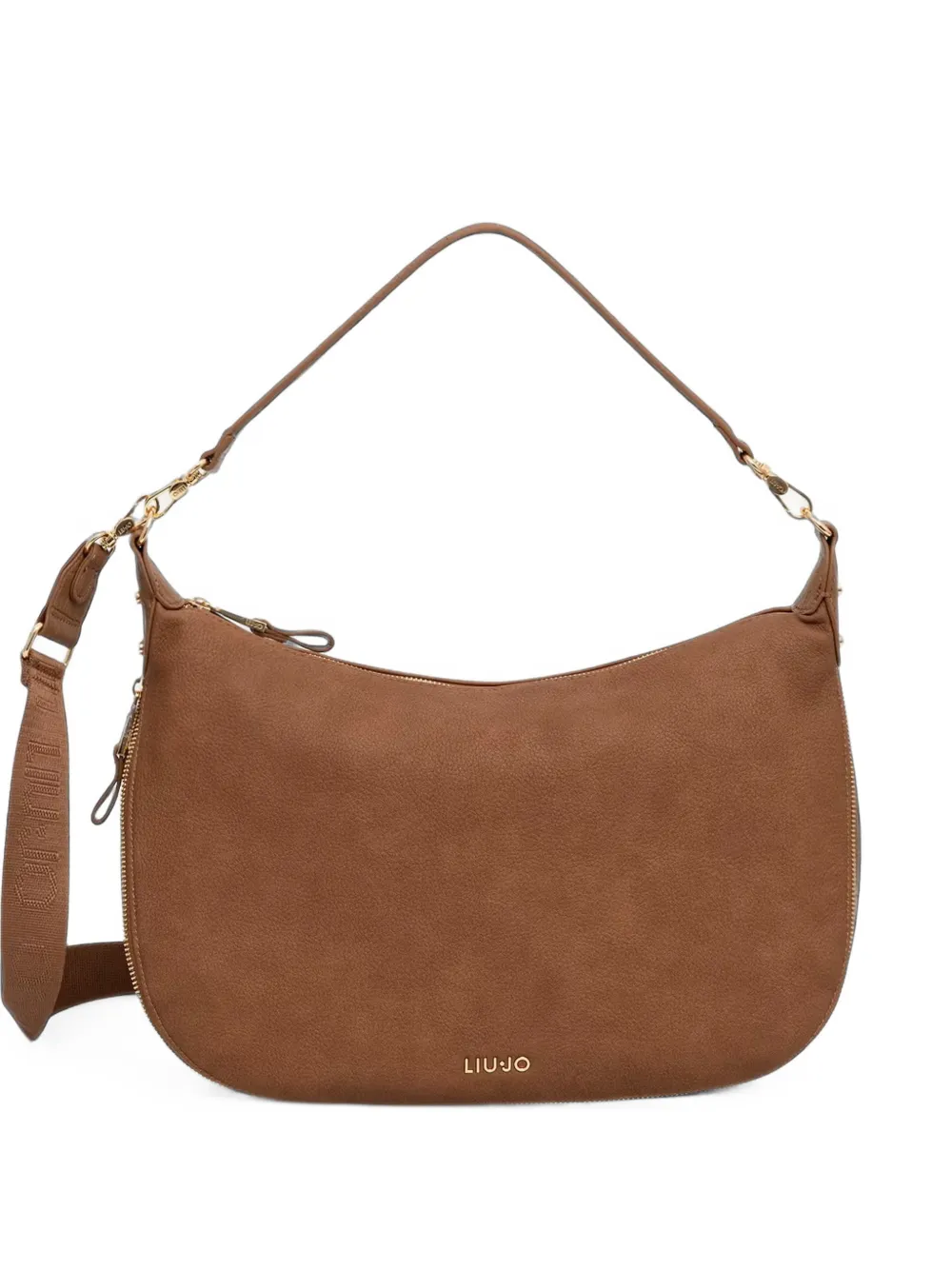LIU JO croc-effect-trim tote bag - Marrone