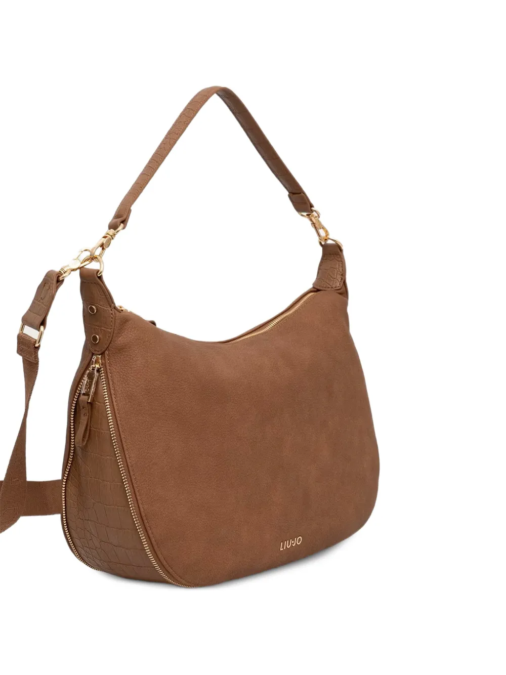 LIU JO Shopper met krokodillen-reliëf Bruin