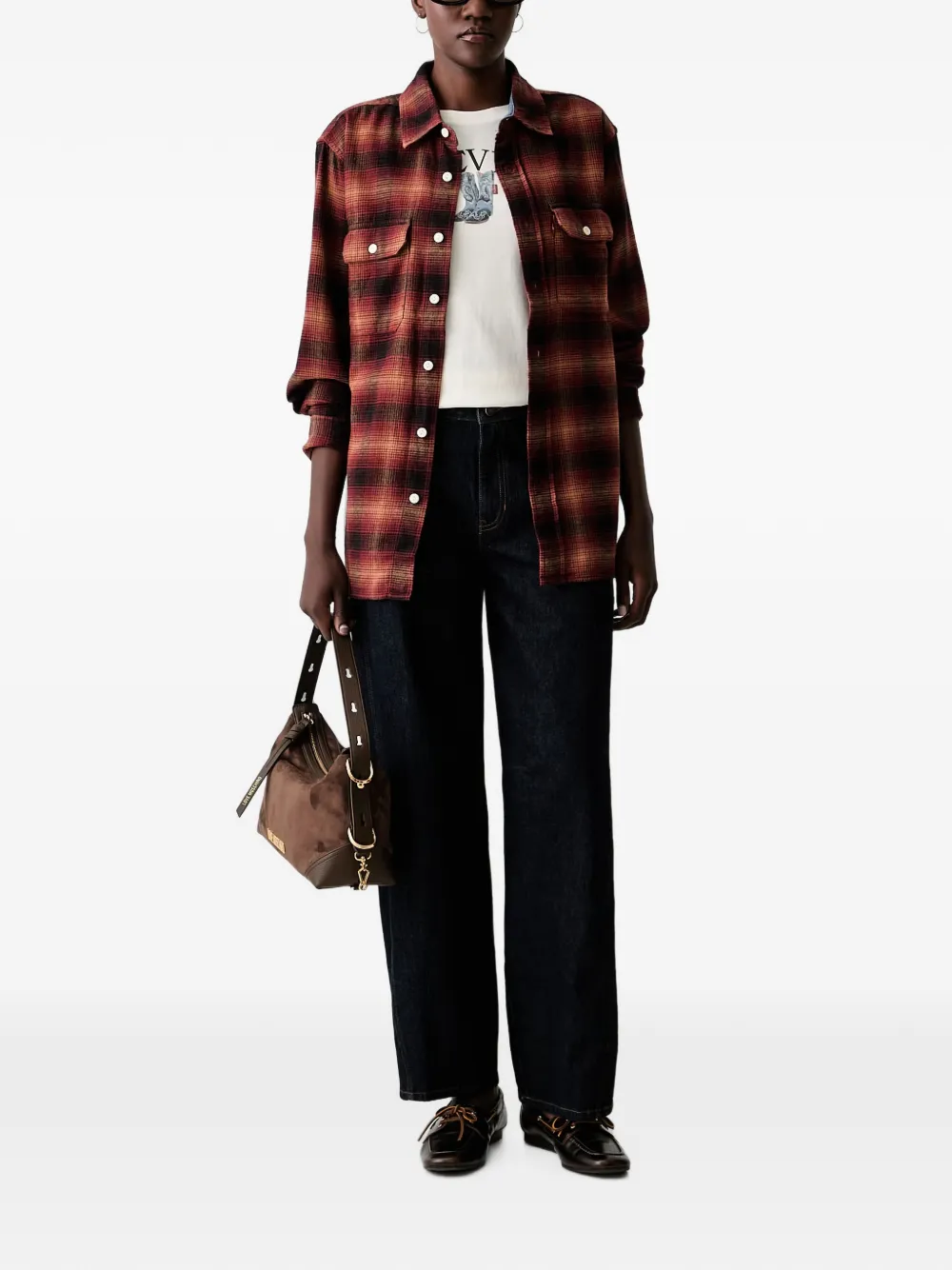 Levi's Classic Worker check-pattern shirt Rood