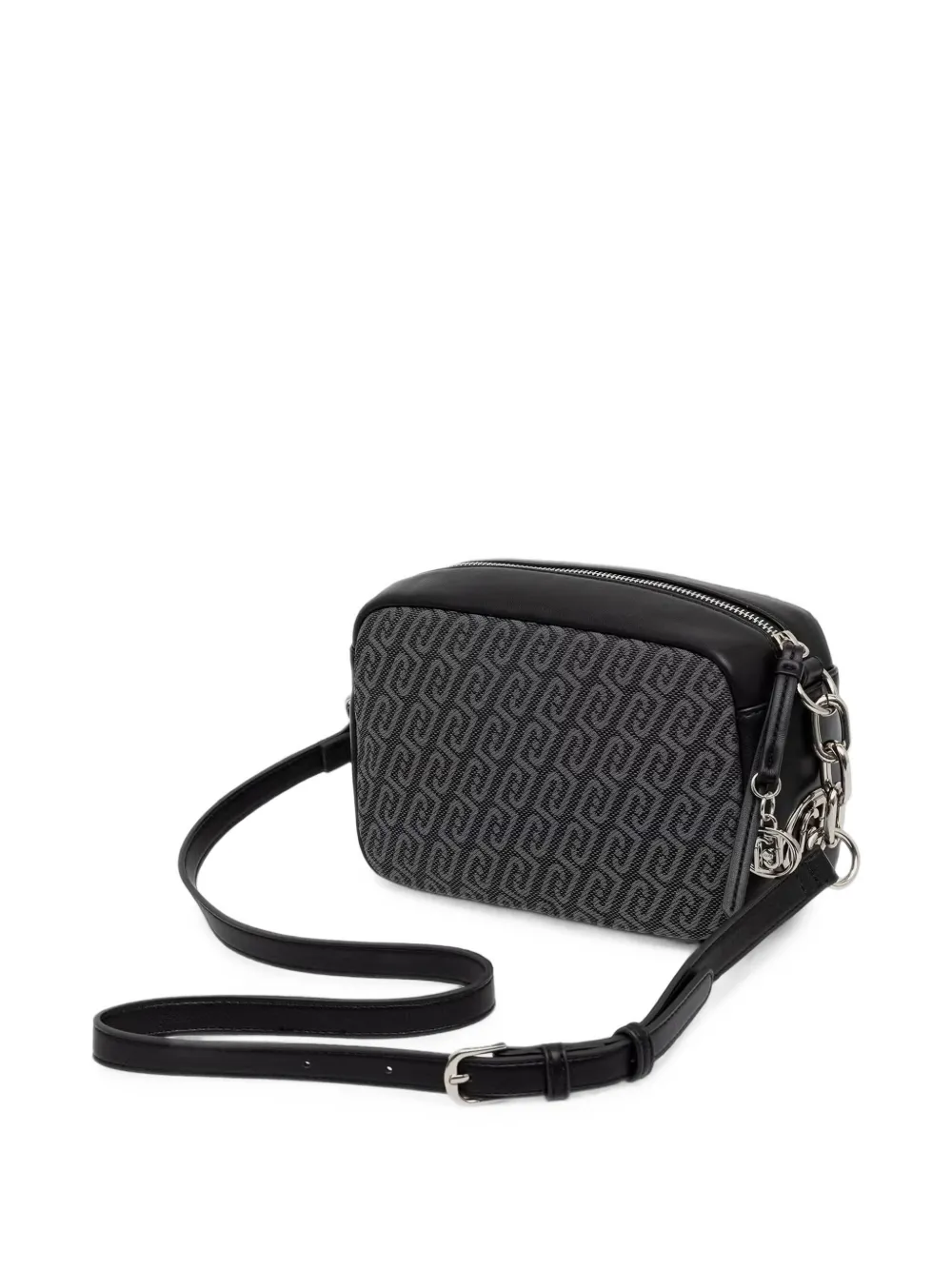 LIU JO medium monogram-print logo-plaque cross-body bag Zwart