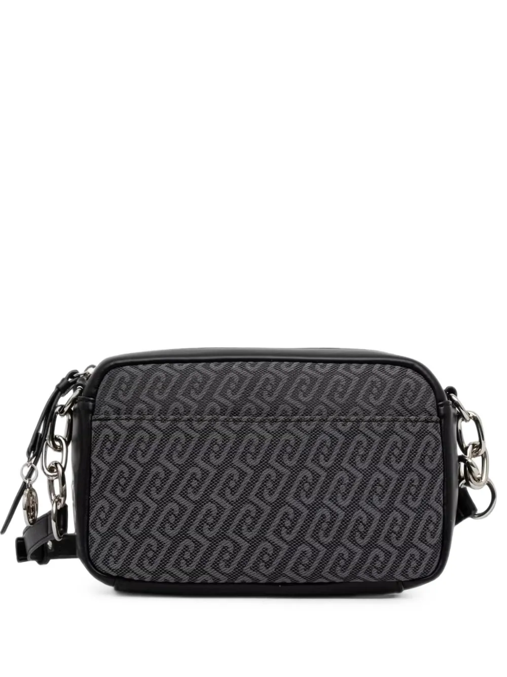 LIU JO medium monogram-print logo-plaque cross-body bag - Nero