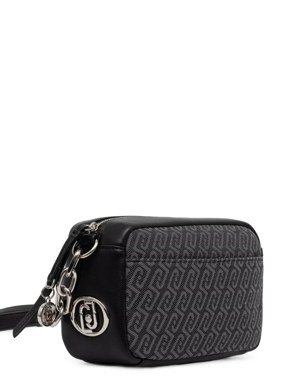 LIU JO medium monogram-print logo-plaque cross-body bag Zwart
