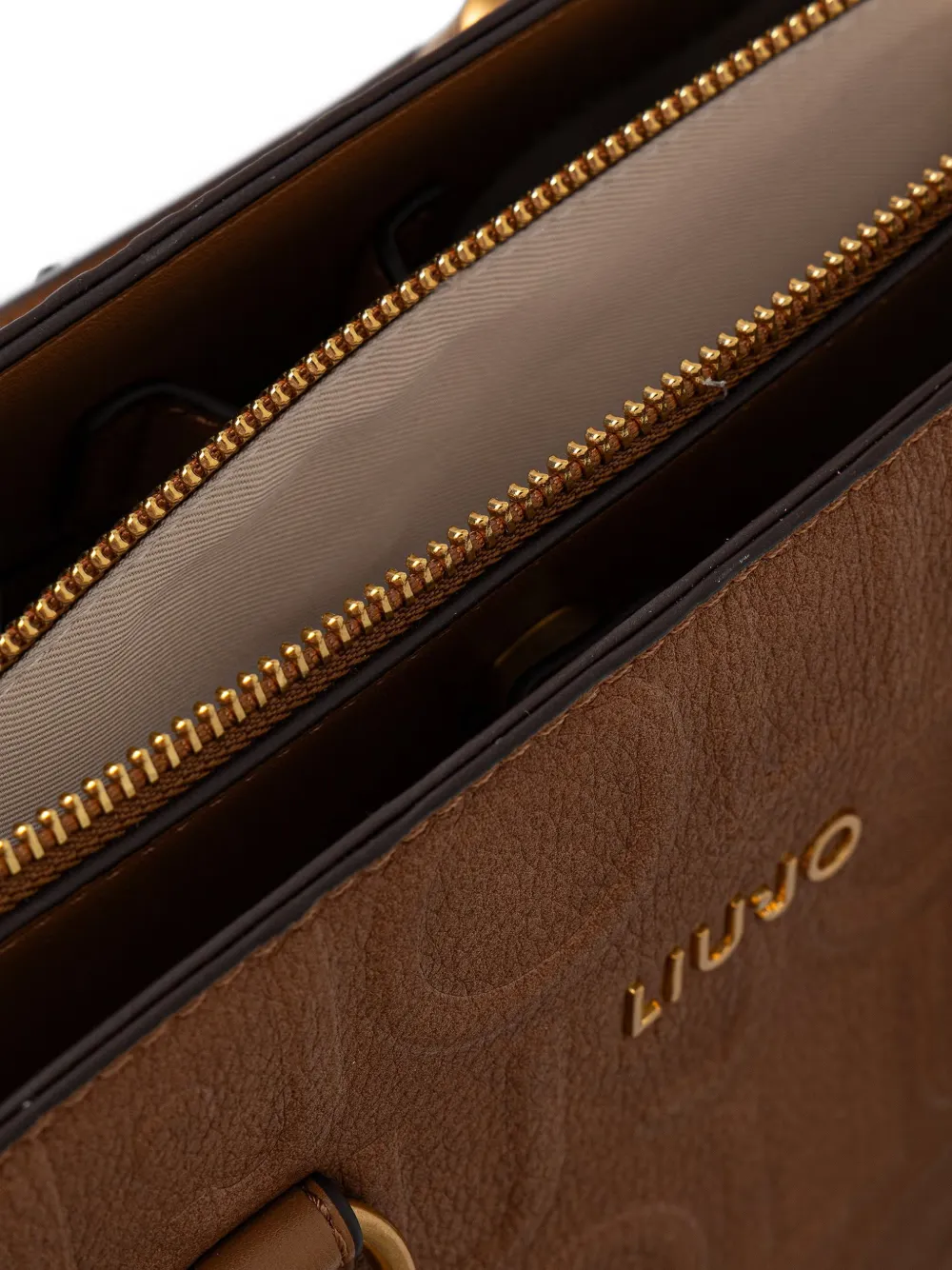 LIU JO Shopper met logo-reliëf Bruin