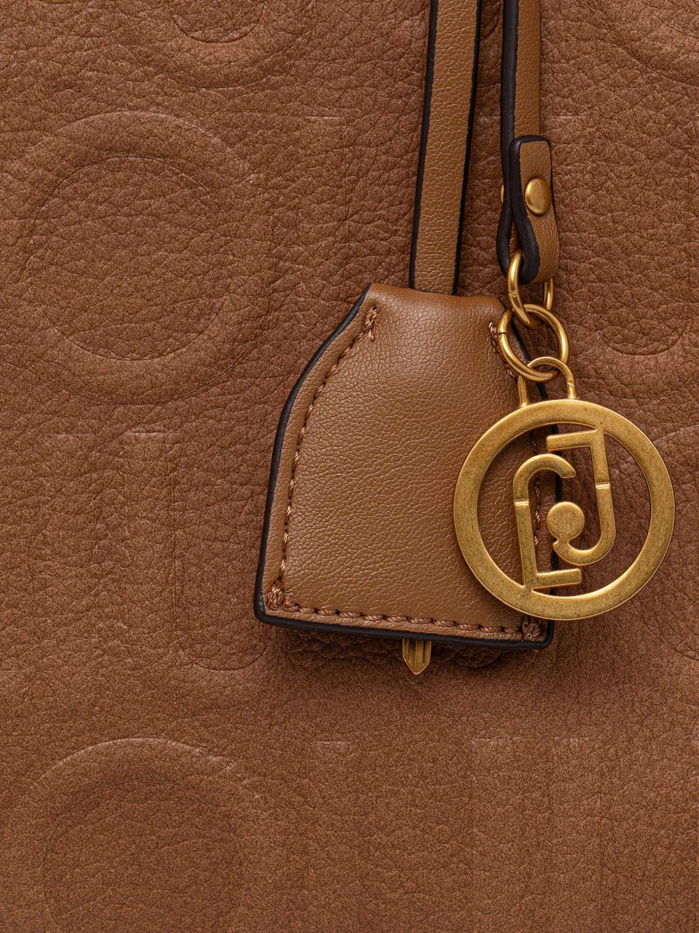 LIU JO Shopper met logo-reliëf Bruin