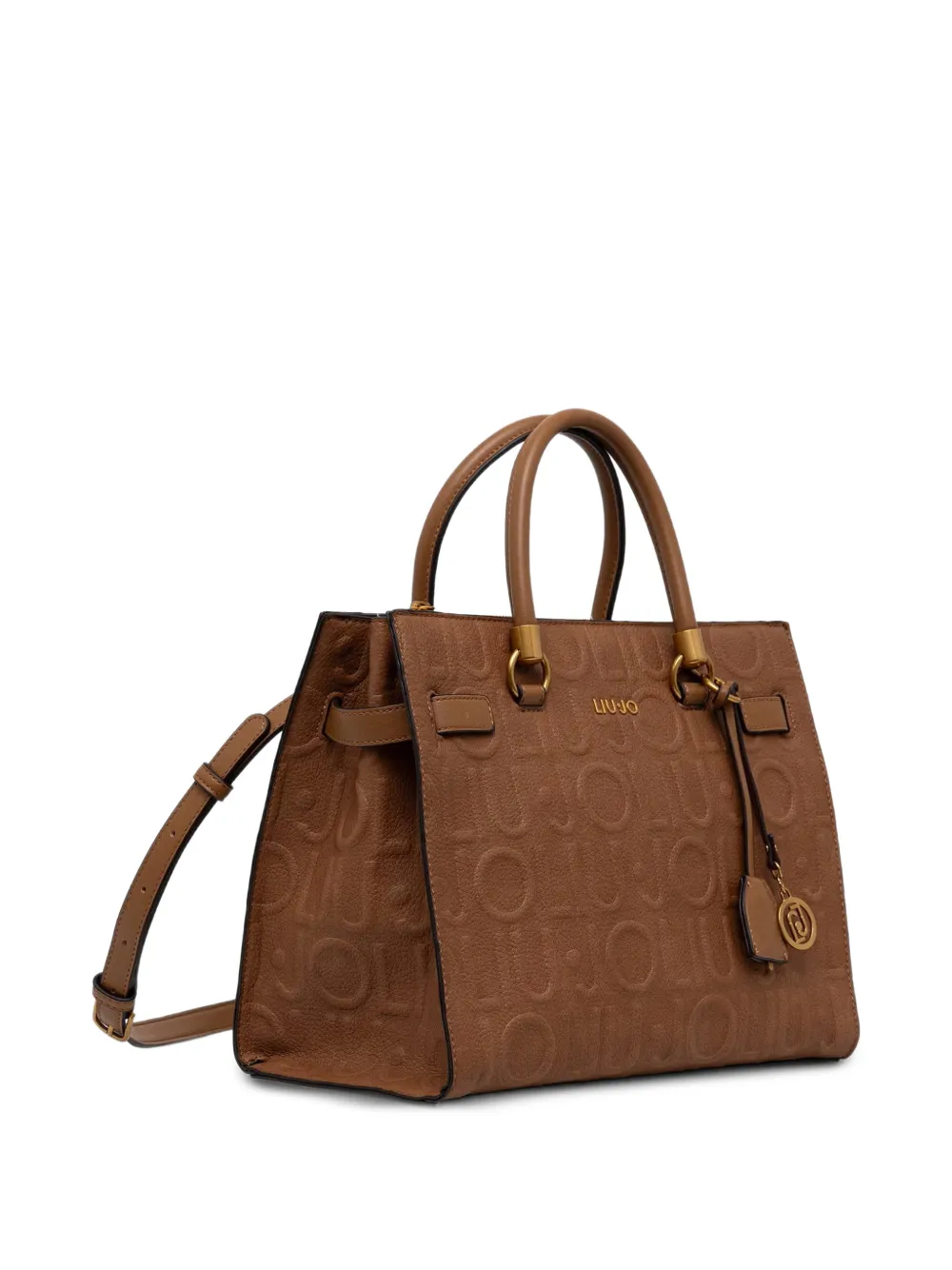 LIU JO Shopper met logo-reliëf Bruin