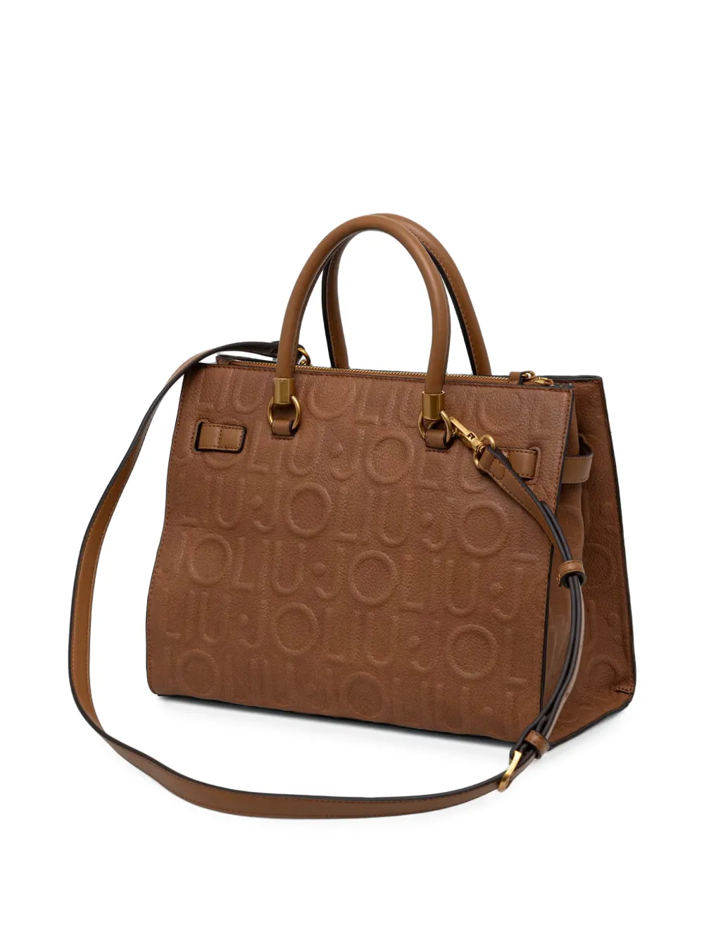 LIU JO Shopper met logo-reliëf Bruin