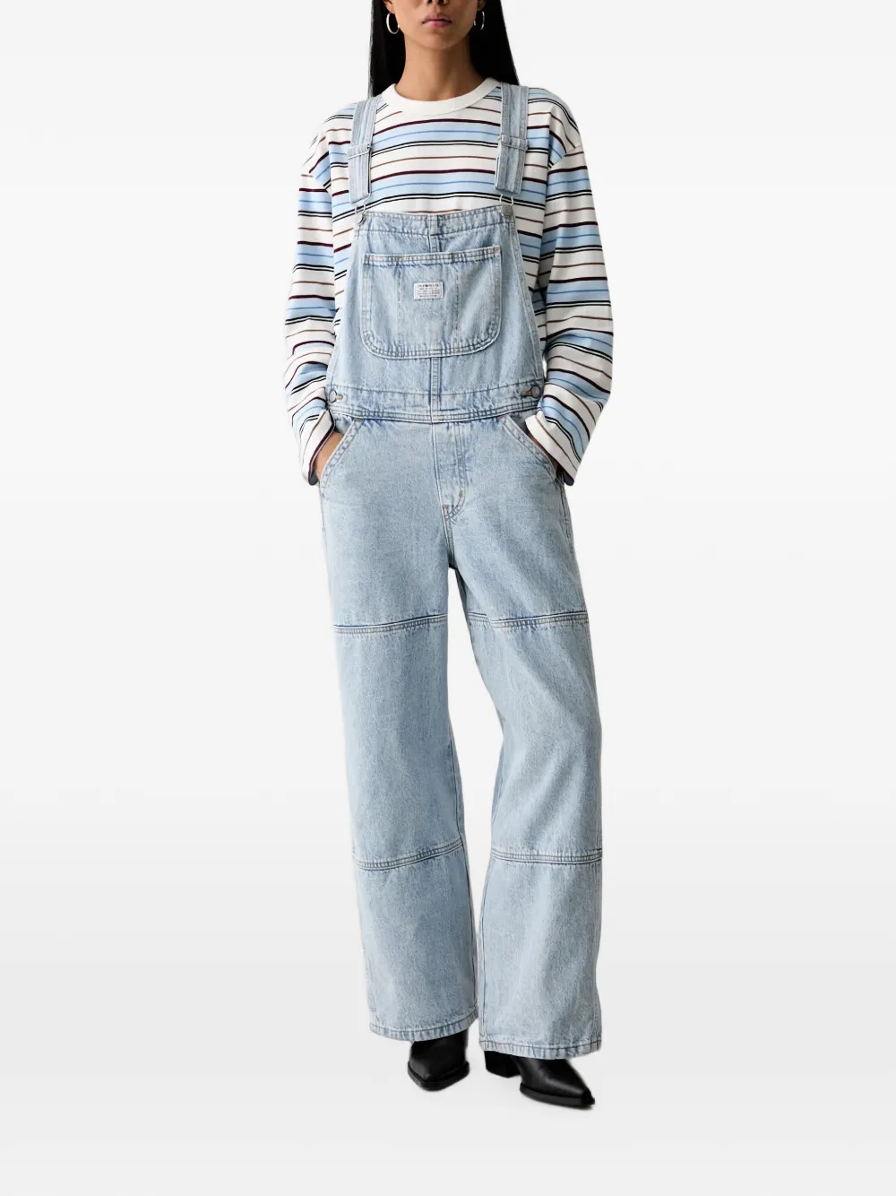 Levi's Utility Straight-leg Denim Overalls In Blue