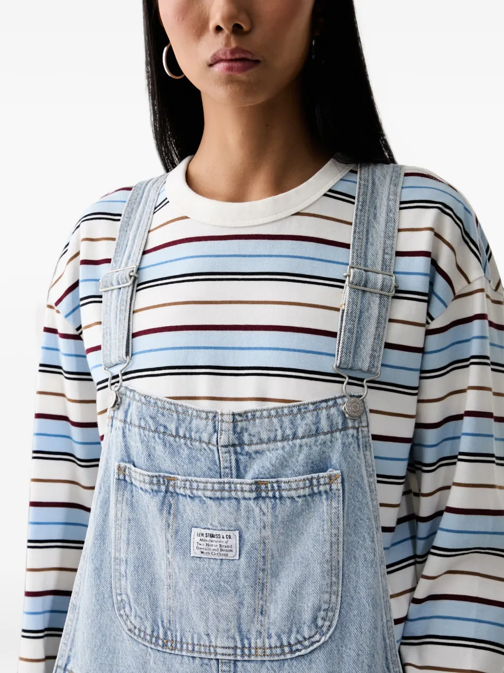 Levi's Utility straight-leg denim overalls Blauw