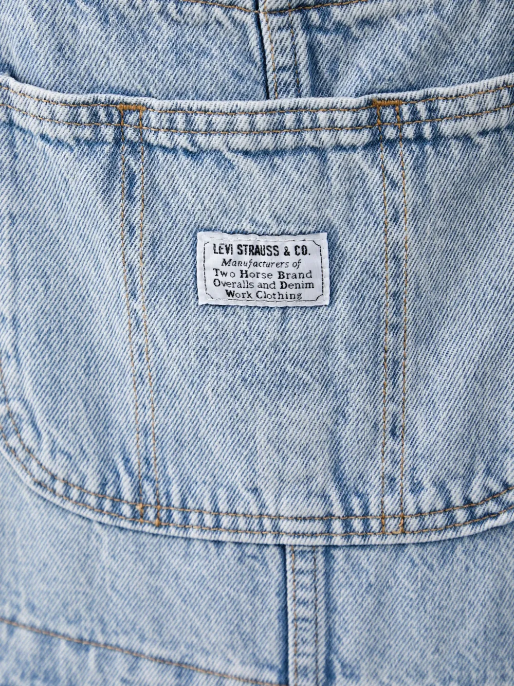 Levi's Utility straight-leg denim overalls Blauw