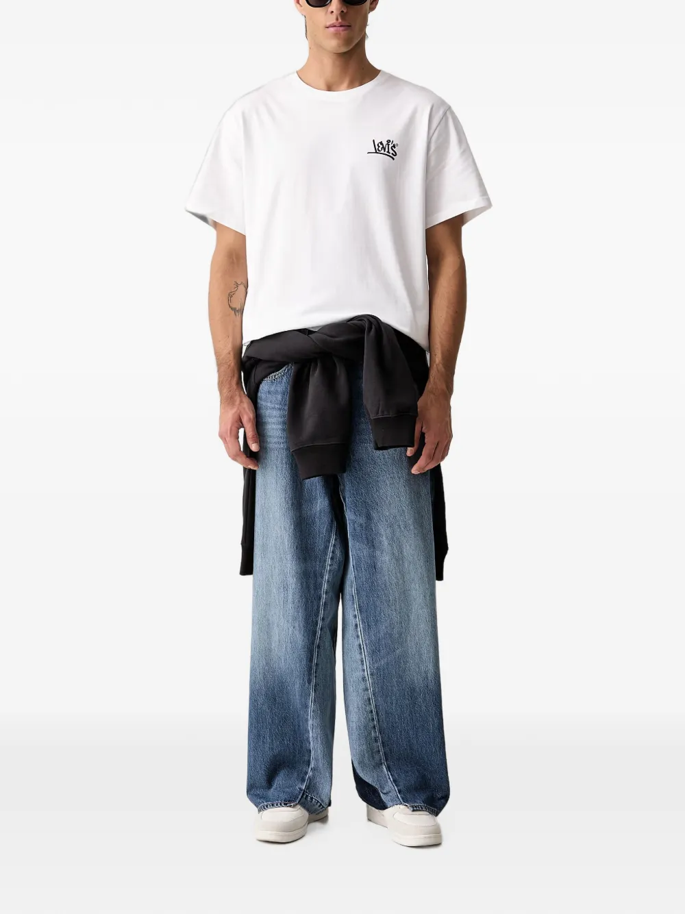 Levi's Baggy panelled wide-leg jeans Blauw