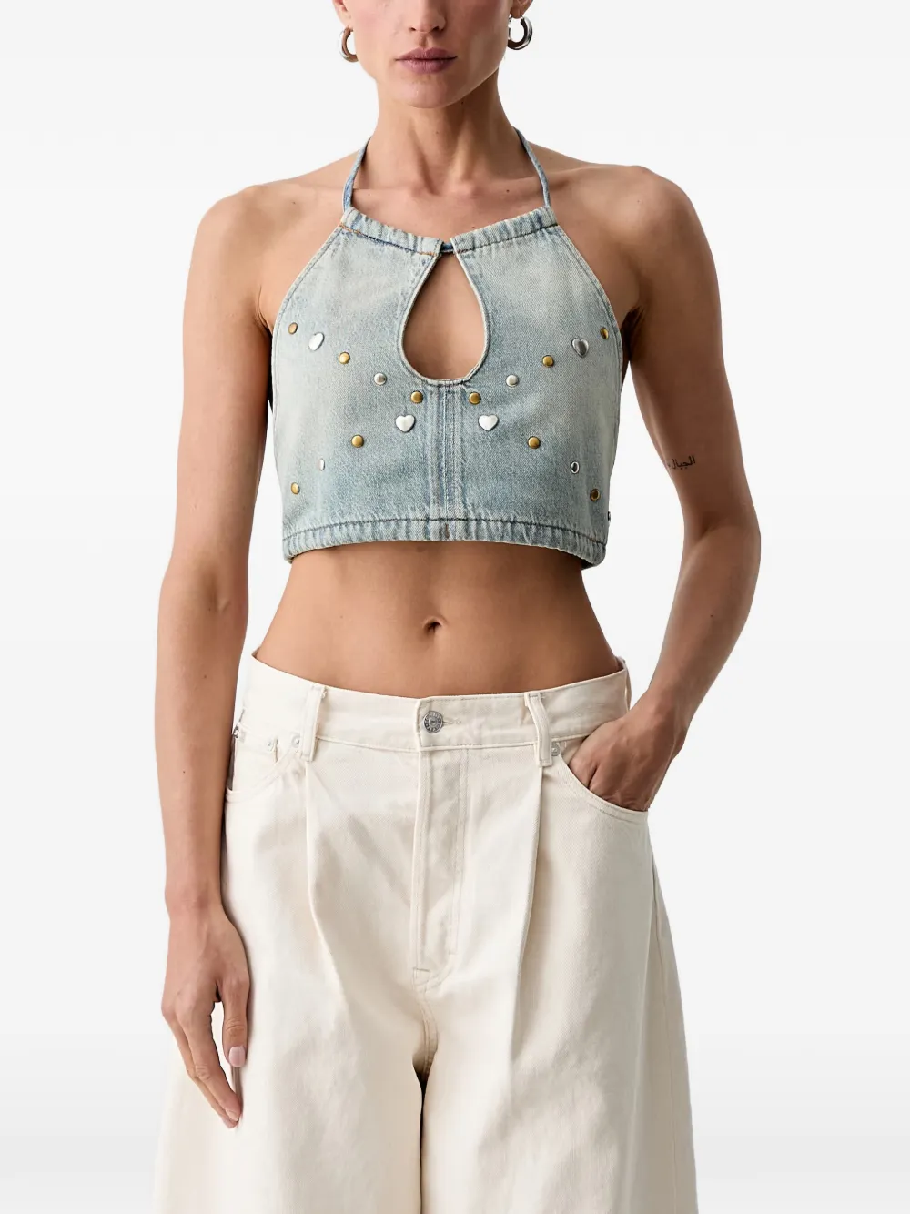 Levi's x Pride Road Worn Halter stud-embellished halterneck top