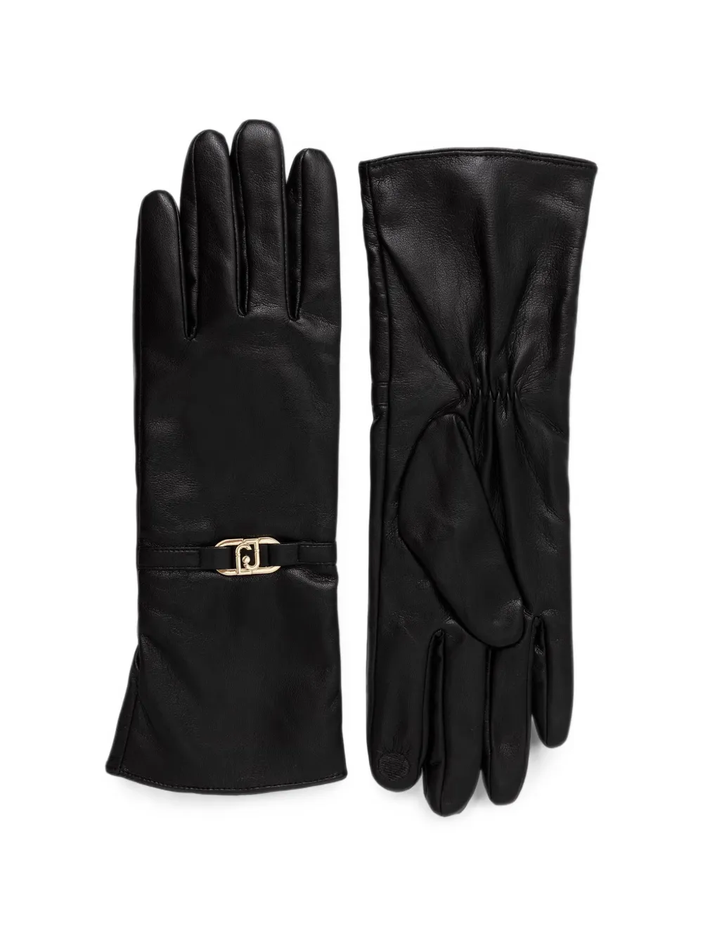 LIU JO logo gloves - Nero