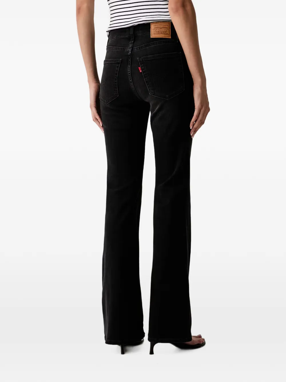 Levi's 726 faded flared-leg jeans Zwart