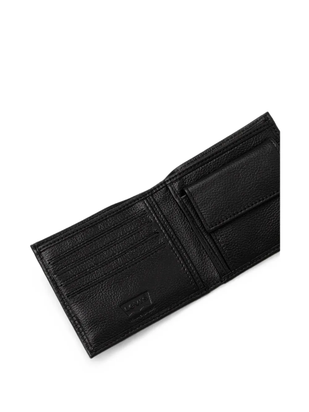 Levi's Two Horse logo-debossed bi-fold wallet Zwart