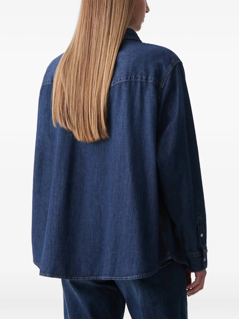 Levi's Western-yoke flap-pocket shirt Blauw