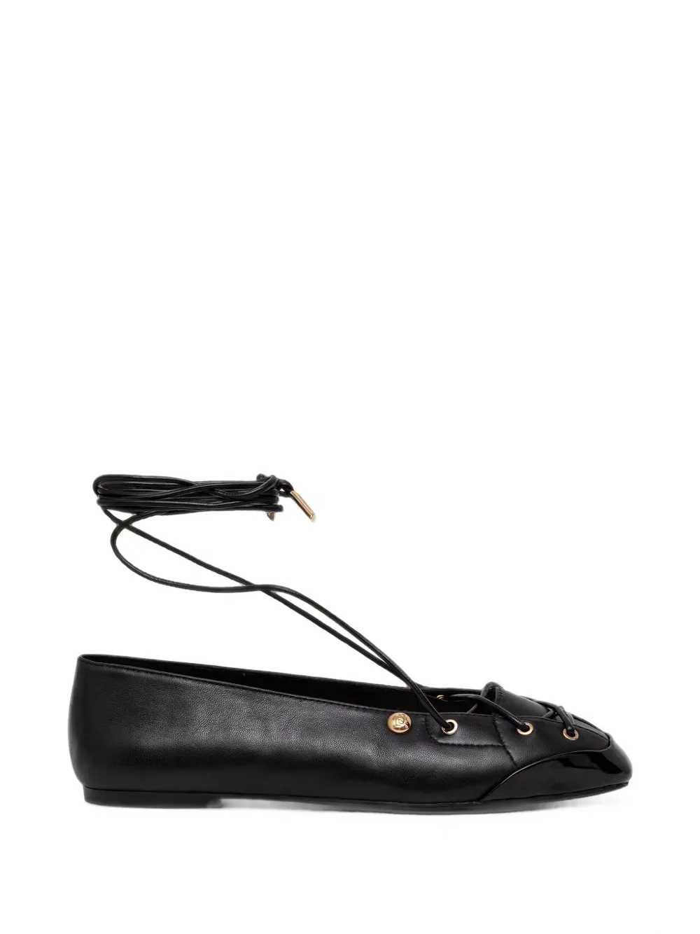 LIU JO lace-up ballet flats - Nero