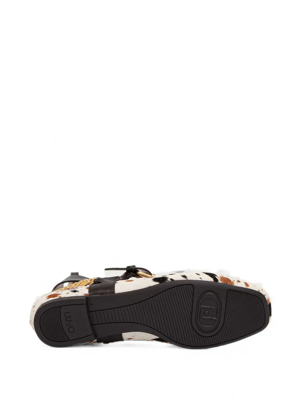 LIU JO animal-print chain-link ballet flats Wit