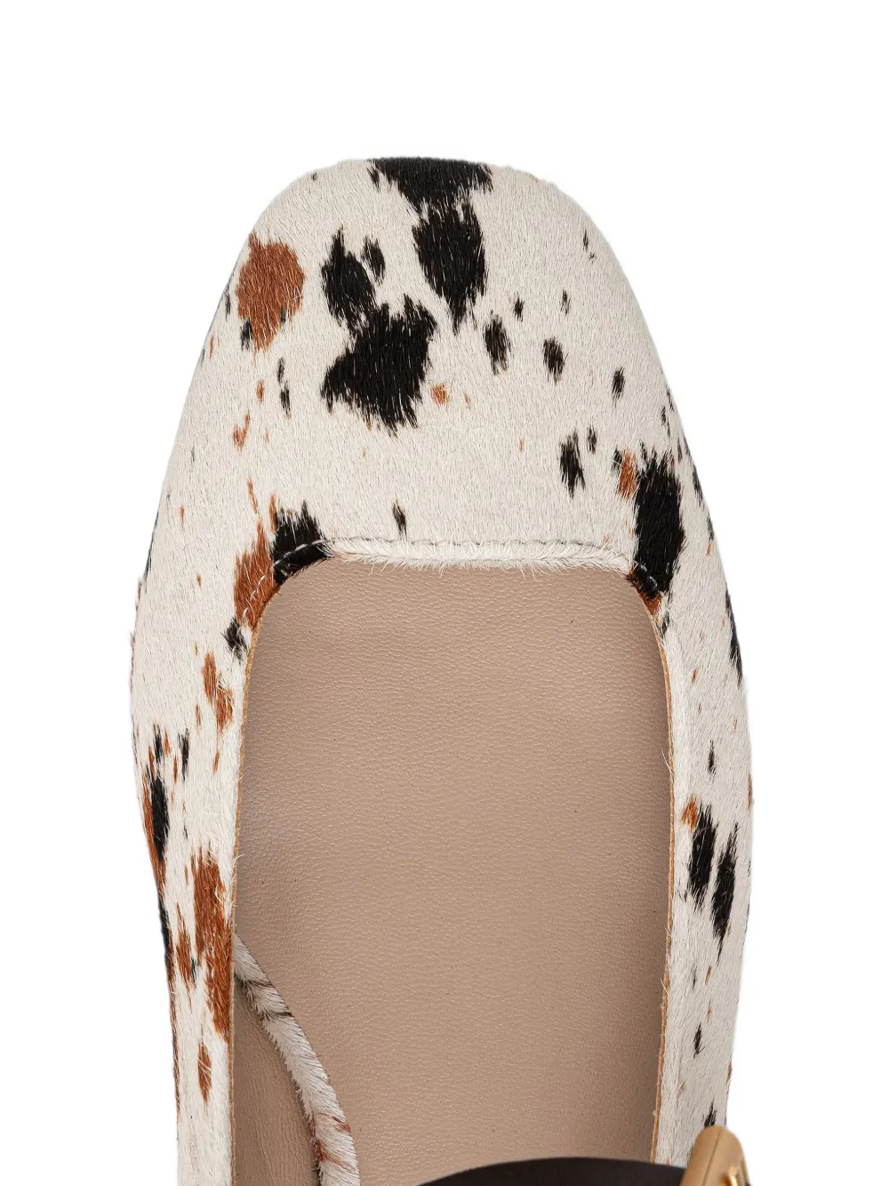 LIU JO animal-print chain-link ballet flats Wit