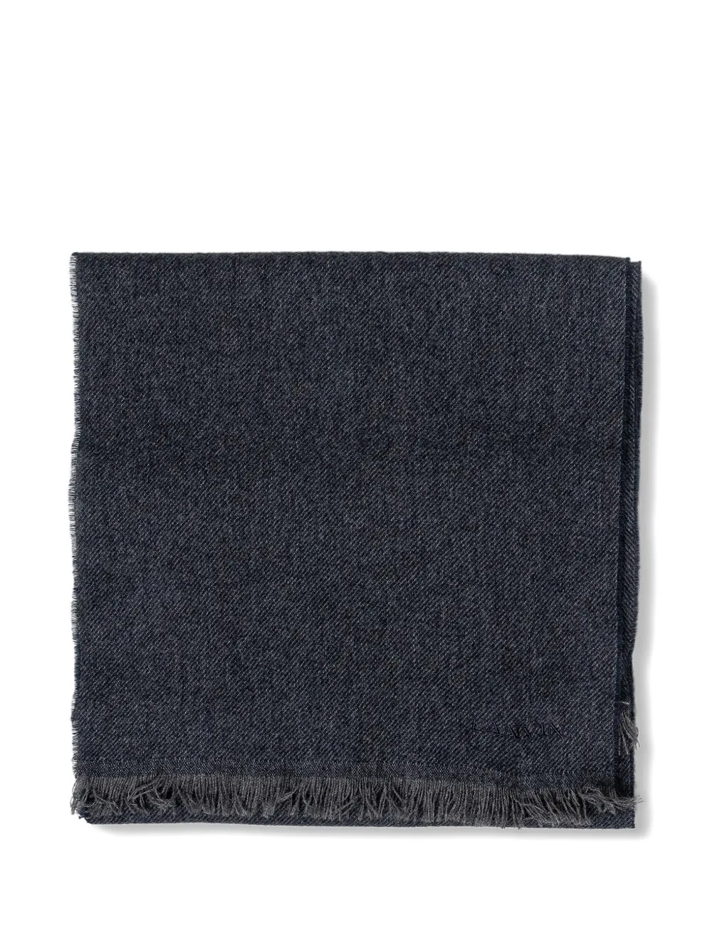 Lanvin Sjaal met geborduurd logo en franje Grijs