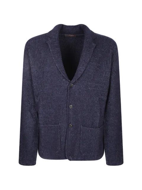 Zanone ribbed-knit shawl-collar cardigan