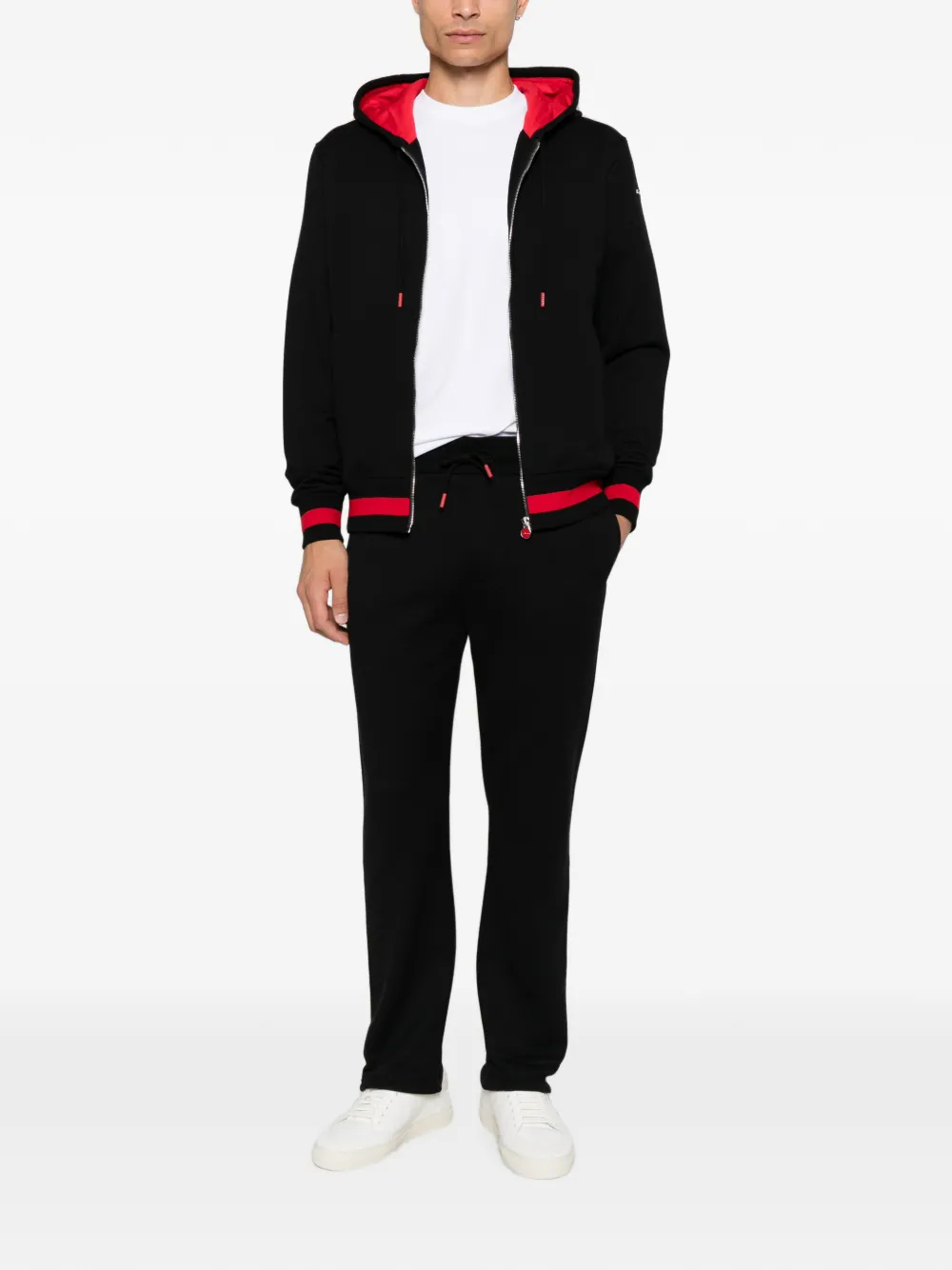 Kiton Trainingspak met contrasterende afwerking Zwart