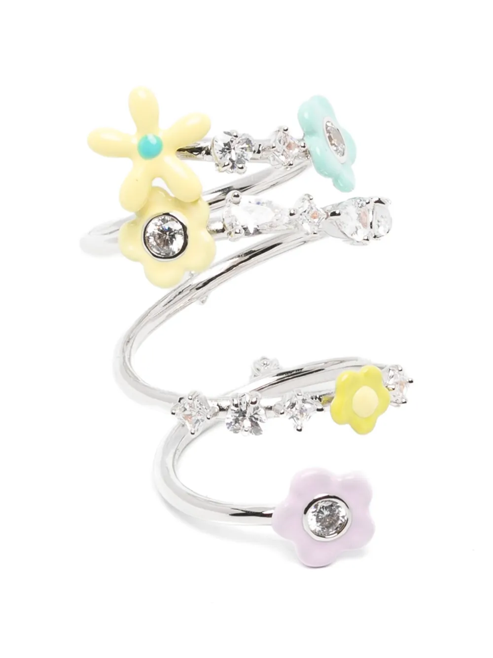 YVMIN crystal-embellished character rings