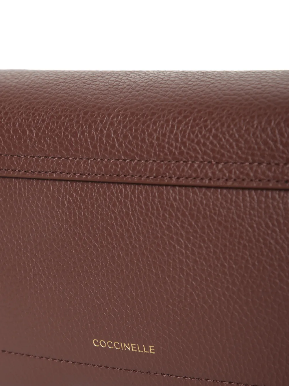 Coccinelle medium C-Me Lock logo-plaque pebbled shoulder bag Rood