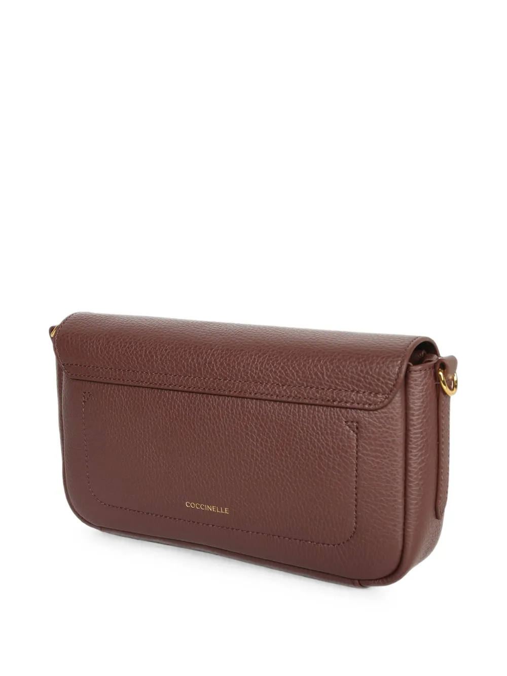 Coccinelle medium C-Me Lock logo-plaque pebbled shoulder bag Rood