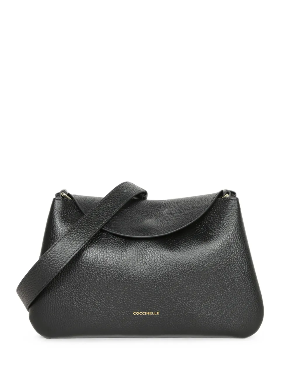 Coccinelle grained leather shoulder bag - Nero