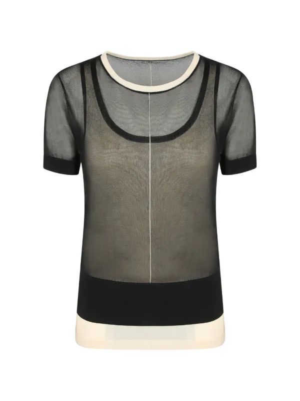 Paul Smith Black Double-layer T-shirt