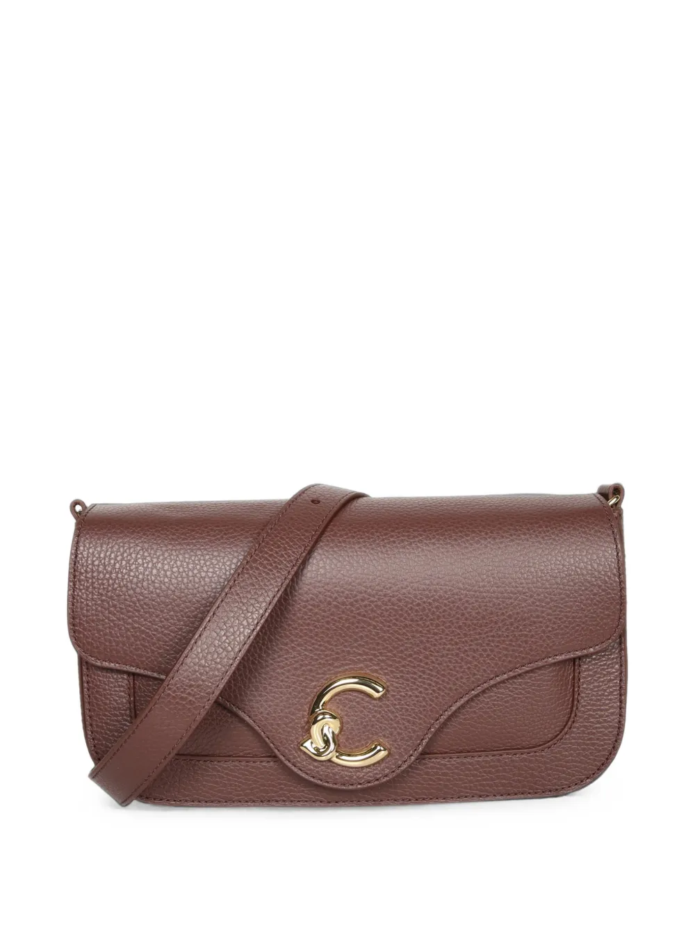 Coccinelle medium C-Me logo-plaque leather shoulder bag · OS