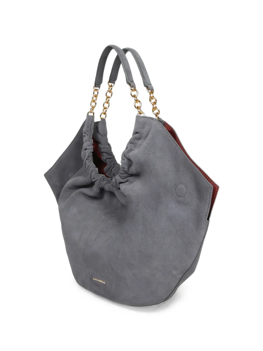 Coccinelle Shopper met schakels en ruches Grijs