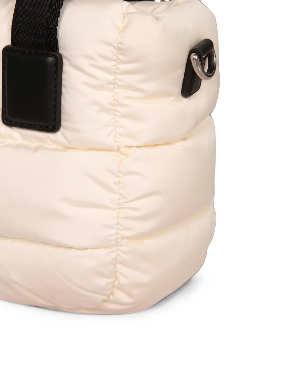 Moncler Caradoc quilted logo-patch mini bag Wit