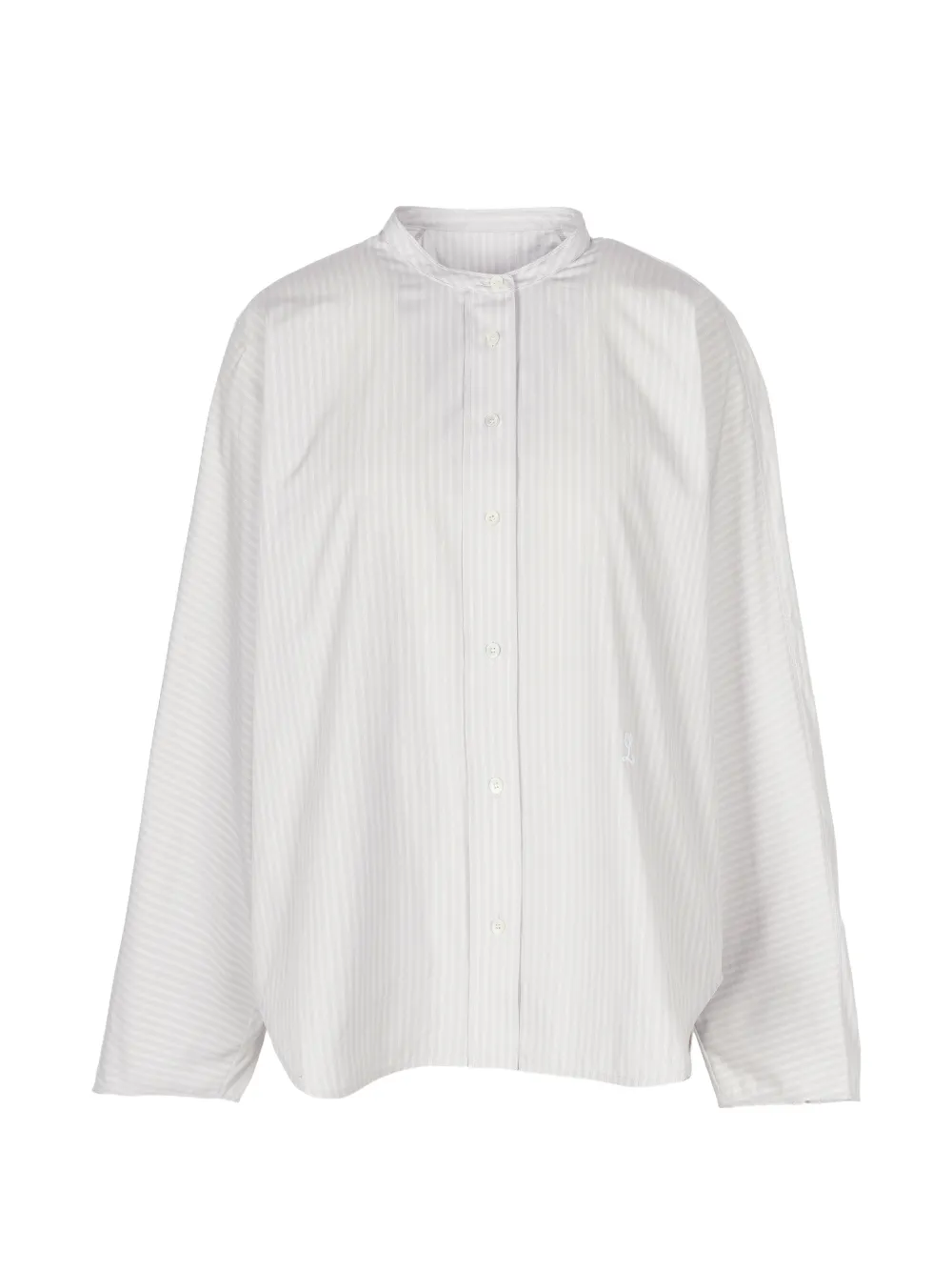 Less Embroidered Striped Shirt In Weiss
