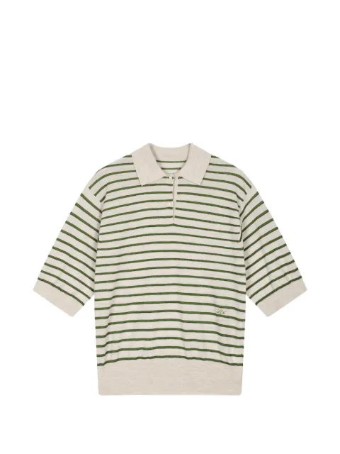 LESS short-sleeved striped polo shirt 