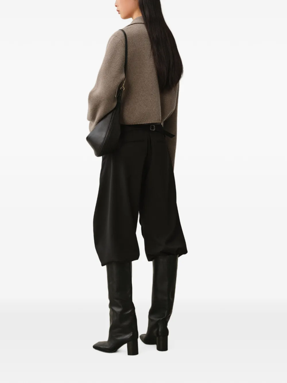 LESS Cropped broek Zwart